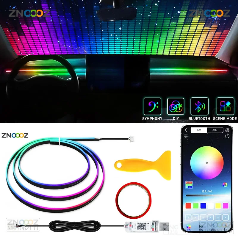 Led Ambient Interior Car Lights App Control - ZNOwing Z-Lumières ambiantes LED pour voiture,