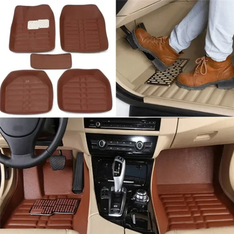 Car Floor Mats Universal Waterproof Leather - Tapis de sol de voiture en