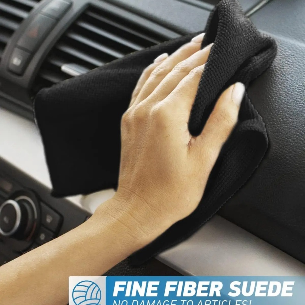Microfiber Car Drying Towel Super Absorbent - Chiffon de nettoyage en microfibre noir,