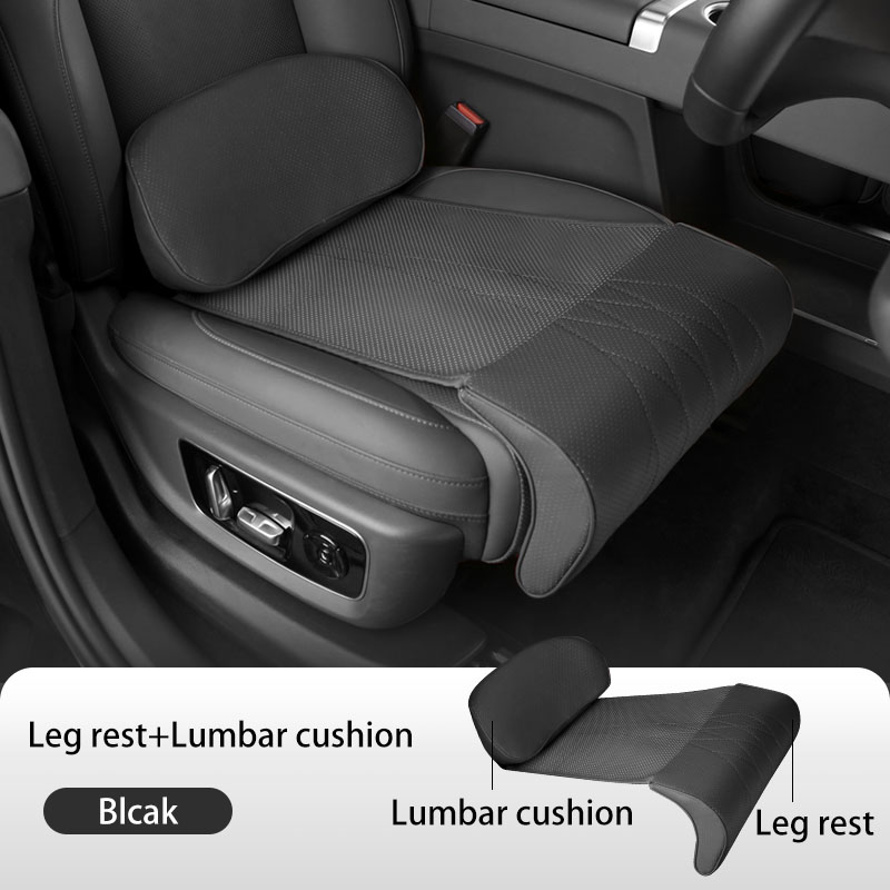 Memory Foam Car Neck Pillow Lumbar Support - Coussin d'extension universel en cuir Nappa