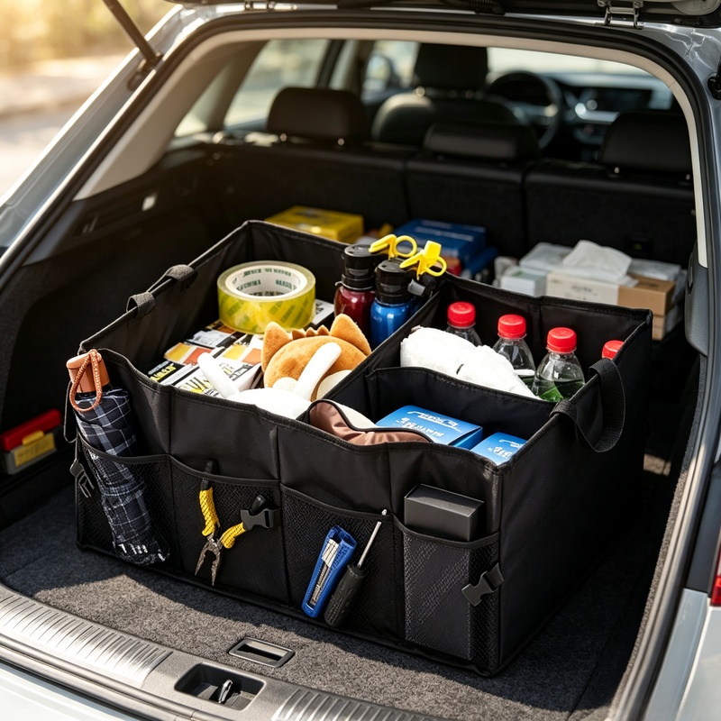 Car Trunk Organizer Foldable Storage Box - Boîte de rangement pliable de grande