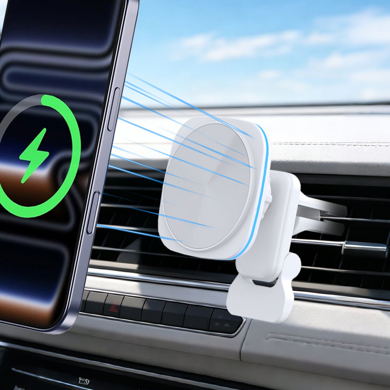 Magnetic Phone Holder For Car Vent - Chargeur magnétique sans fil 15W pour
