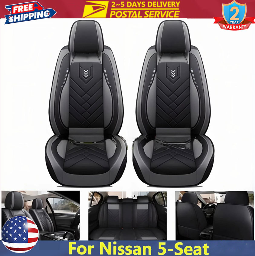 Leather Car Seat Covers Full Set Universal - Housses de siège auto universelles 5