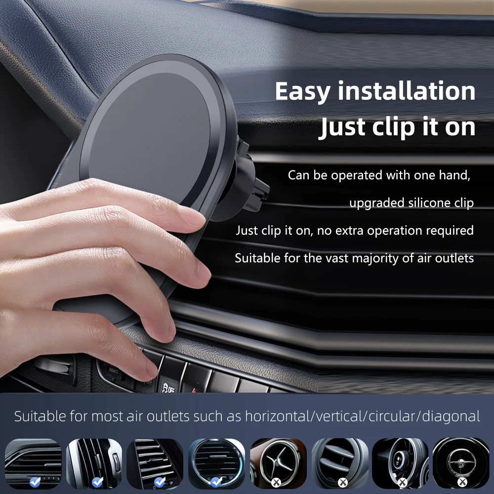 Mini chargeur de voiture magné - Magnetic Phone Holder For Car Vent avis et prix