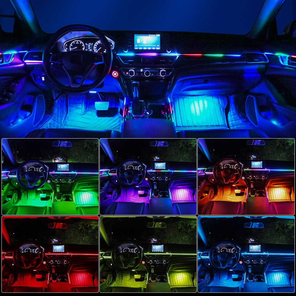 6/10/14/18 en 1 lumière ambian - Led Ambient Interior Car Lights App Control avis et prix