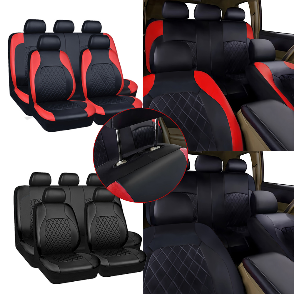 Housses de Siège Voiture Motif - Leather Car Seat Covers Full Set Universal avis et prix