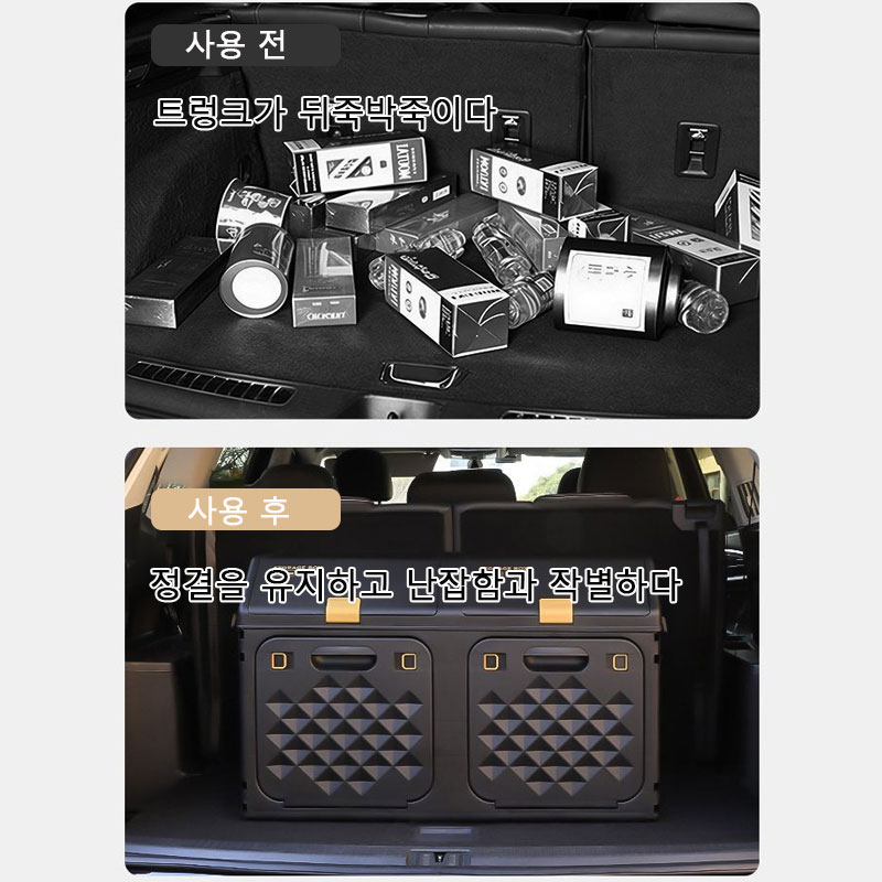 Boîte de rangement de coffre d - Car Trunk Organizer Foldable Storage Box avis et prix