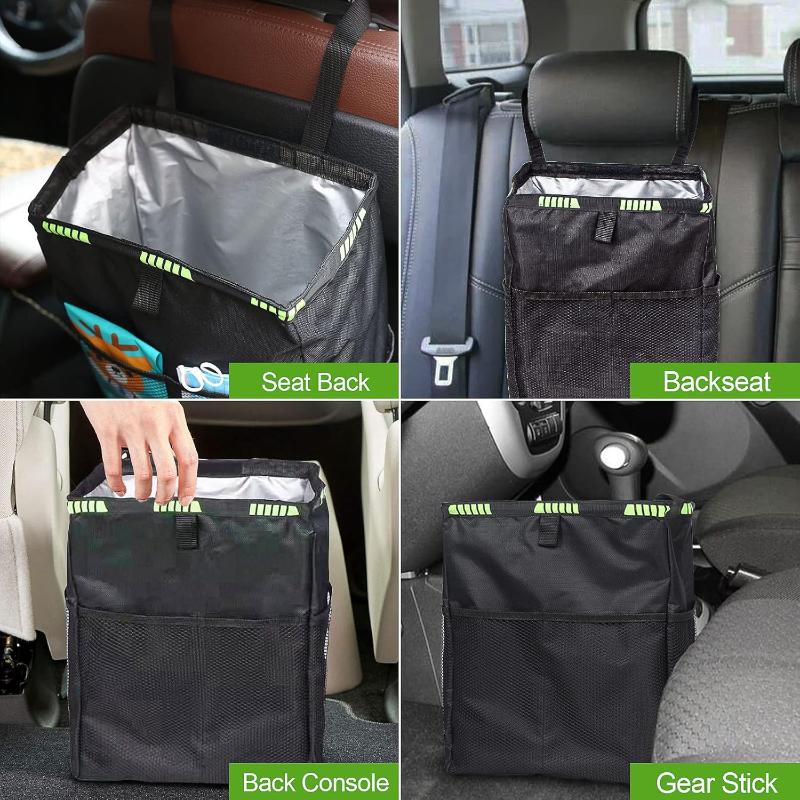 Poubelle de voiture sans perça - Waterproof Car Trash Can With Lid avis et prix