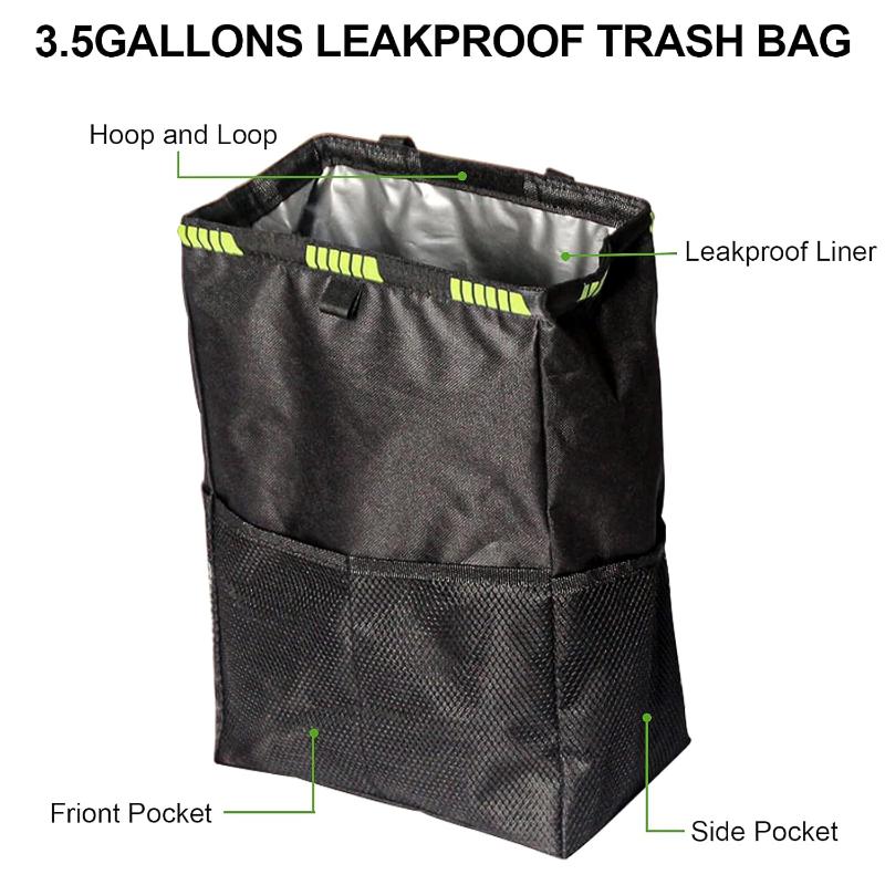 Poubelle de voiture sans perça - Waterproof Car Trash Can With Lid avis et prix