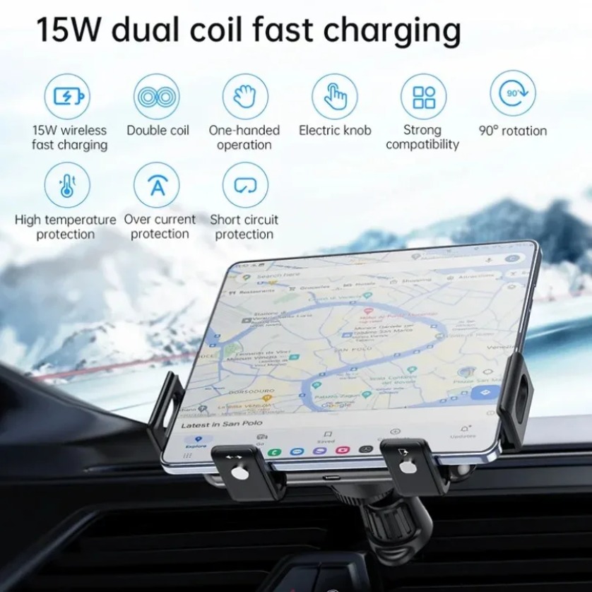 Support de chargeur sans fil p - Wireless Car Charger Mount Fast Charging avis et prix