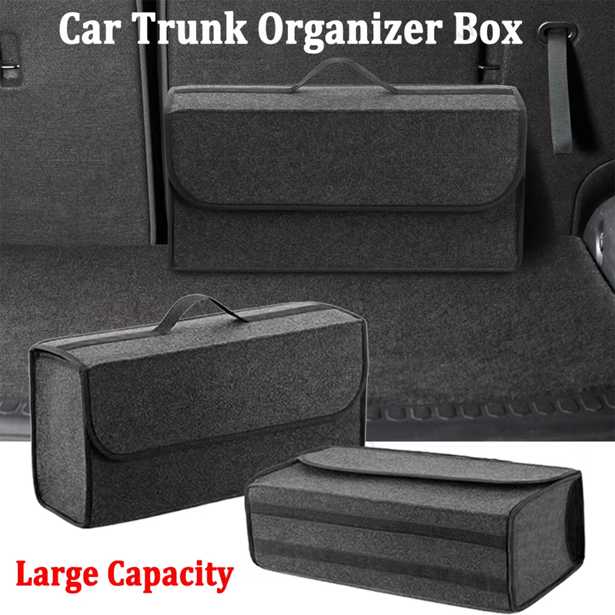 Organisateur de coffre de voit - Car Trunk Organizer Foldable Storage Box avis et prix