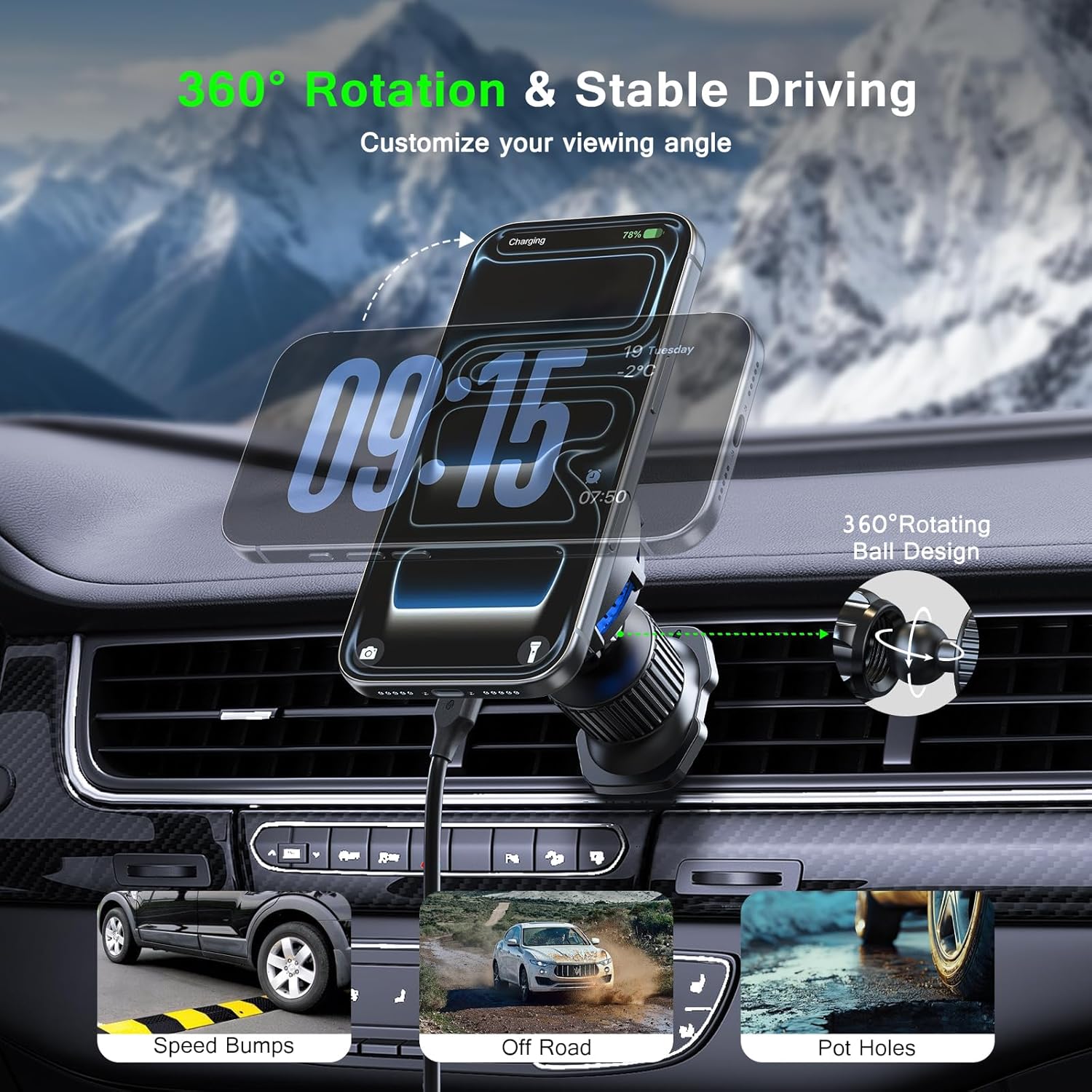Support de chargeur de voiture - Magnetic Phone Holder For Car Vent avis et prix