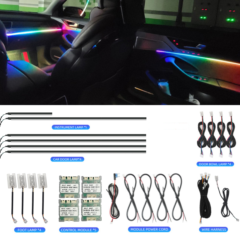 Éclairage d'ambiance intérieur - Led Ambient Interior Car Lights App Control avis et prix