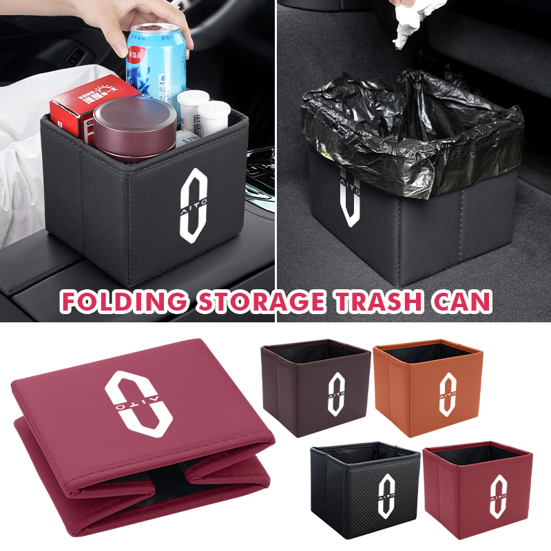 Poubelle de voiture pliable, s - Waterproof Car Trash Can With Lid avis et prix