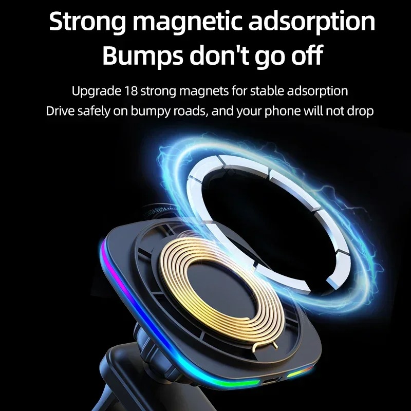 Chargeur magnétique sans fil 1 - Magnetic Phone Holder For Car Vent avis et prix