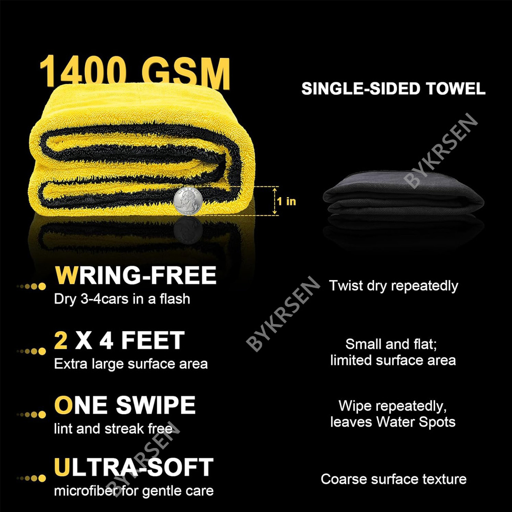Serviette de lavage de voiture - Microfiber Car Drying Towel Super Absorbent avis et prix